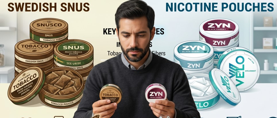 Comparing Snus vs Nicottine Pouches